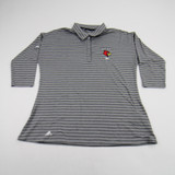 Louisville Cardinals adidas Polo Women's Gray Used L TOPS-155199