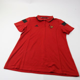Louisville Cardinals adidas Climalite Polo Women's Red Used L TOPS-155115