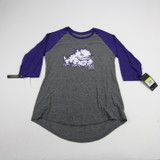 TCU Horned Frogs Nike Nike Tee Long Sleeve Shirt Women's Gray New with Tags S TOPS-155342