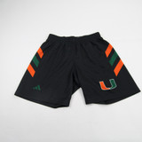 Miami Hurricanes adidas Practice Shorts Women's Black/Orange Used-SHOR-033801