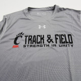 Cincinnati Bearcats Under Armour HeatGear Short Sleeve Shirt Men's Gray New L-TOPS-155639