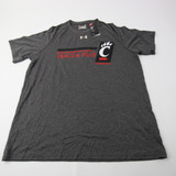 Cincinnati Bearcats Under Armour HeatGear Short Sleeve Shirt Men's New Dark Gray L-TOPS-155693