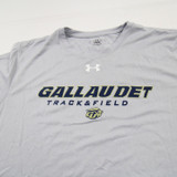 Gallaudat Bison Under Armour Short Sleeve Shirt Men's Gray Used L TOPS-155810