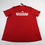 Rutgers Scarlet Knights adidas Short Sleeve Shirt Men's Red New 2XL-TOPS-156272