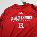 Rutgers Scarlet Knights adidas Long Sleeve Shirt Men's Red New with Tags MT TOPS-156233