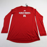 Rutgers Scarlet Knights adidas Long Sleeve Shirt Men's Red New with Tags MT TOPS-156233