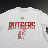 Rutgers Scarlet Knights adidas Short Sleeve Shirt Men's White New-TOPS-156350