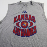 Kansas Jayhawks adidas Aeroready Sleeveless Shirt Men's Gray Used L TOPS-156306