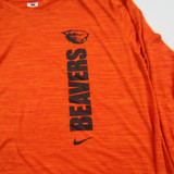 Oregon State Beavers Nike Nike Tee Long Sleeve Shirt Men's Orange/Heather Used 2XL-TOPS-156761