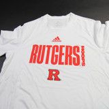 Rutgers Scarlet Knights adidas Short Sleeve Shirt Men's White New-TOPS-156369