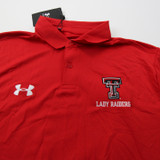 Texas Tech Red Raiders Under Armour Polo Men's Red New with Tags M TOPS-157641