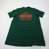 Miami Hurricanes adidas Short Sleeve Shirt Men's Dark Green Used LT-TOPS-157772