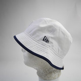 New England Patriots New Era Bucket Hat Men's White/Navy Used LG/XL-HATS-014594