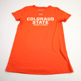 CSU Rams Under Armour Short Sleeve Shirt Women's Orange Used Multiple Sizes TOPS-158795