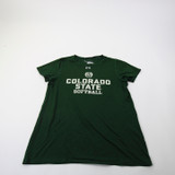 CSU Rams Under Armour Short Sleeve Shirt Women's Dark Green Used L TOPS-159003