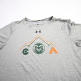 CSU Rams Under Armour Short Sleeve Shirt Women's Gray Used Multiple Sizes TOPS-158874