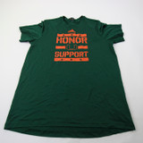 Miami Hurricanes adidas Aeroready Short Sleeve Shirt Men's Green/Orange Used L-TOPS-159135