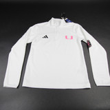 Miami Hurricanes adidas Pullover Women's White New with Tags Multiple Sizes TOPS-159558