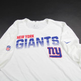 New York Giants Nike NFL On Field Nike Tee Long Sleeve Shirt Men's White Used 4XL-TOPS-159826
