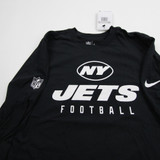 New York Jets Nike NFL On Field Long Sleeve Shirt Men's Black New XS-TOPS-159836