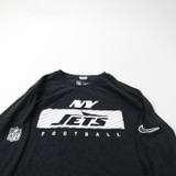 New York Jets Nike NFL On Field Long Sleeve Shirt Men's Black Used L TOPS-159988
