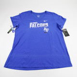 Air Force Falcons Nike Dri-Fit Short Sleeve Shirt Women's Blue New-TOPS-160392