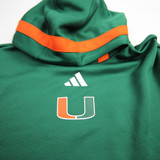 Miami Hurricanes adidas Sweatshirt Women's Green Used XLT-TOPS-160296