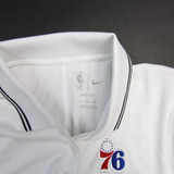 Philadelphia 76ers Nike NBA Authentics Polo Women's White New with Tags S TOPS-160714