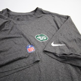 New York Jets Nike NFL On Field Short Sleeve Shirt Men's Gray New 2XL-TOPS-160174
