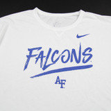 Air Force Falcons Nike Dri-Fit Long Sleeve Shirt Women's White/Blue New 2XL-TOPS-160942