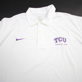 TCU Horned Frogs Nike Dri-Fit Polo Men's White Used XL TOPS-160050
