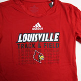 Louisville Cardinals adidas Creator Short Sleeve Shirt Women's Red New XS-TOPS-161298