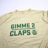 CSU Rams Under Armour Short Sleeve Shirt Men's Gold Used XL-TOPS-160850