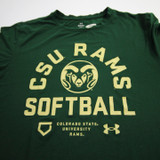 CSU Rams Under Armour Short Sleeve Shirt Women's Green Used S TOPS-160814