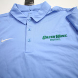 Tulane Green Wave Nike Polo Men's Light Blue New with Tags S TOPS-160858