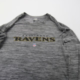 Baltimore Ravens Nike NFL On Field Dri-Fit Long Sleeve Shirt Men's Gray Used 2XL-TOPS-161193