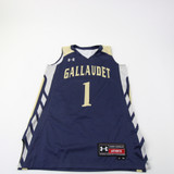 Gallaudat Bison Under Armour Practice Jersey - Basketball Women's Used Navy/Gold S-JRSY-009546