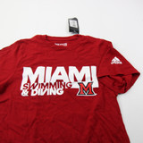 Miami RedHawks adidas Short Sleeve Shirt Men's Red New with Tags XS TOPS-161664