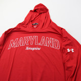 Maryland Terrapins Under Armour Long Sleeve Shirt Men's Red New with Tags 3XL TOPS-161729