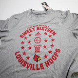Louisville Cardinals adidas Creator Short Sleeve Shirt Men's Gray New S-TOPS-162114