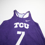 TCU Horned Frogs Nike Sleeveless Shirt Women's Purple Used Multiple Sizes TOPS-162185