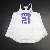 TCU Horned Frogs Nike Sleeveless Shirt Women's White Used Multiple Sizes TOPS-162214
