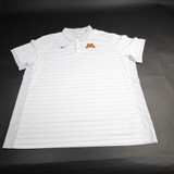Minnesota Golden Gophers Nike Dri-Fit Polo Men's White Used 3XL TOPS-162683