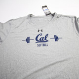 California Golden Bears Under Armour HeatGear Short Sleeve Shirt Men's New Gray-TOPS-163193