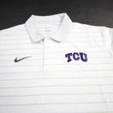 TCU Horned Frogs Nike Polo Men's White Used Multiple Sizes TOPS-162881