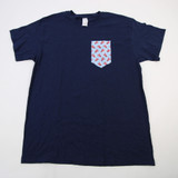 Gildan Heavy Cotton Short Sleeve Shirt Men's Blue Used L TOPS-163870