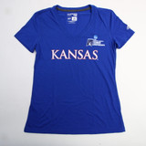 Kansas Jayhawks adidas Short Sleeve Shirt Women's Blue Used S TOPS-163943