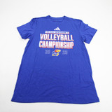 Kansas Jayhawks adidas Short Sleeve Shirt Men's Blue Used Multiple Sizes TOPS-163949