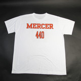 Mercer Bears Augusta Sportswear Short Sleeve Shirt Men's White/Orange Used-TOPS-163999