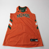Miami Hurricanes adidas Practice Jersey - Basketball Women's Used Green/Orange XLT-JRSY-009805